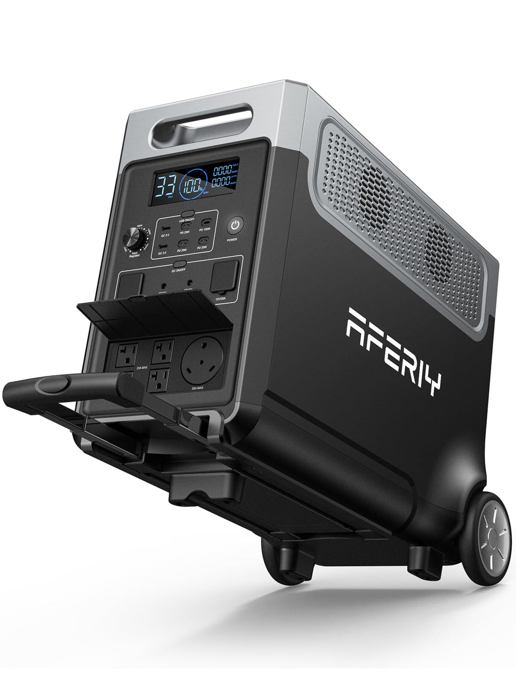 AFERIY 3840Wh Portable Power Station,Expandable Solar Generator to 11520Wh