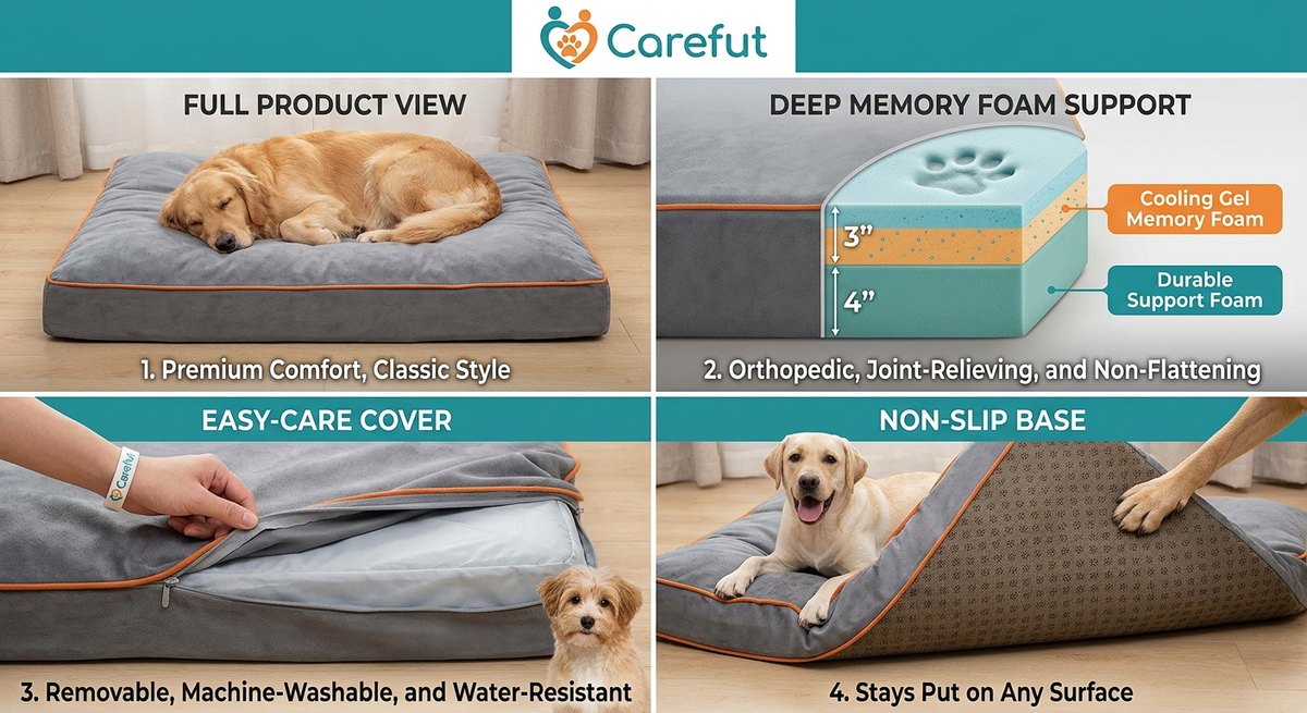 Orthopedic Memory Foam Pet Bed