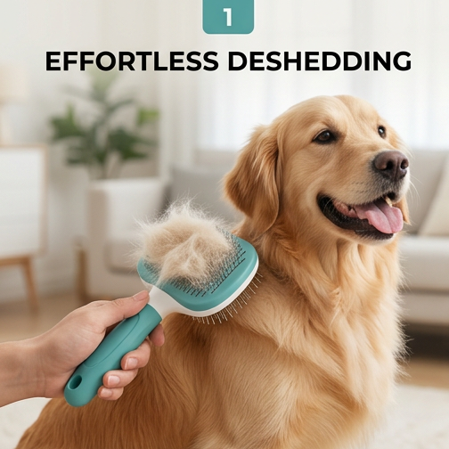Self-Grooming Pet Brush (Deshedding Tool)