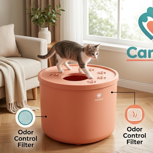 Large Covered Cat Litter Box