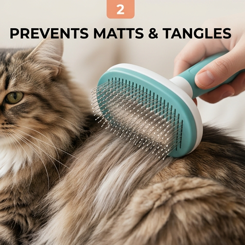 Self-Grooming Pet Brush (Deshedding Tool)