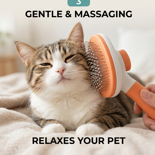 Self-Grooming Pet Brush (Deshedding Tool)