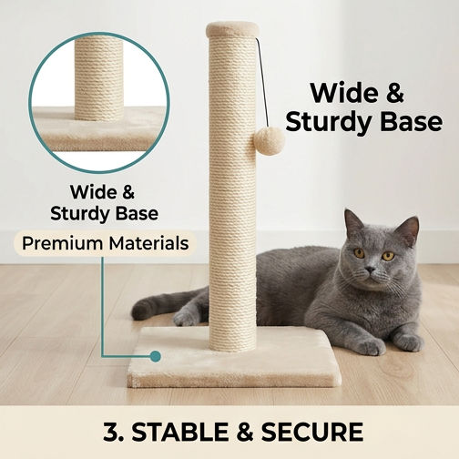 Cat Scratching Post with Hanging Toy