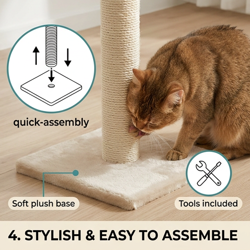 Cat Scratching Post with Hanging Toy